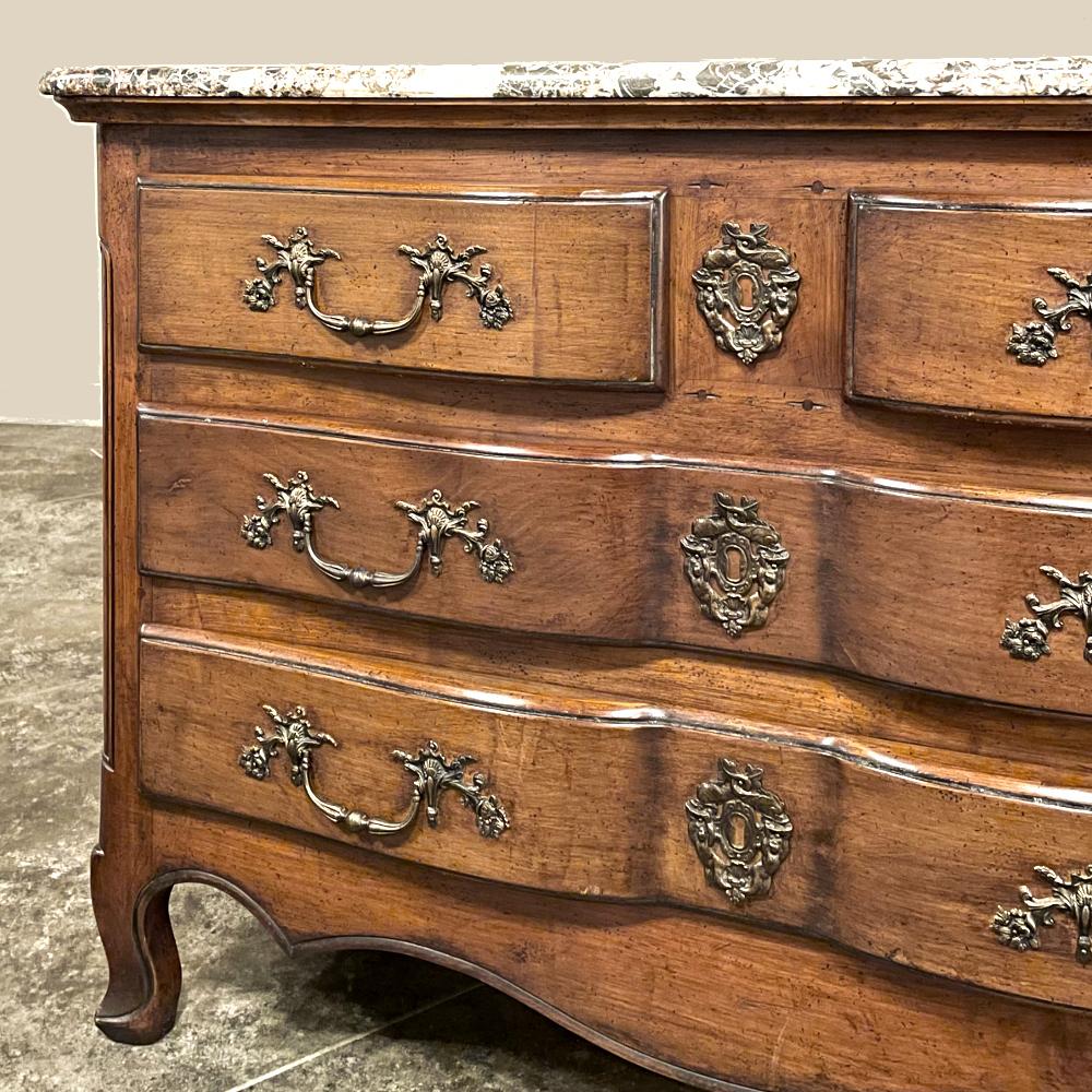 19th Century Country French Cherrywood Marble Top Commode For Sale 3