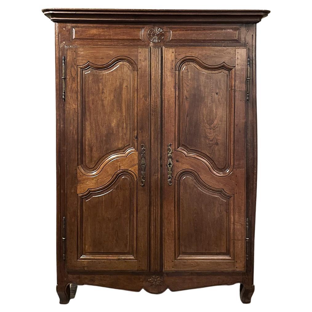 Early 19th Century Country French Stripped Oak Armoire at 1stDibs