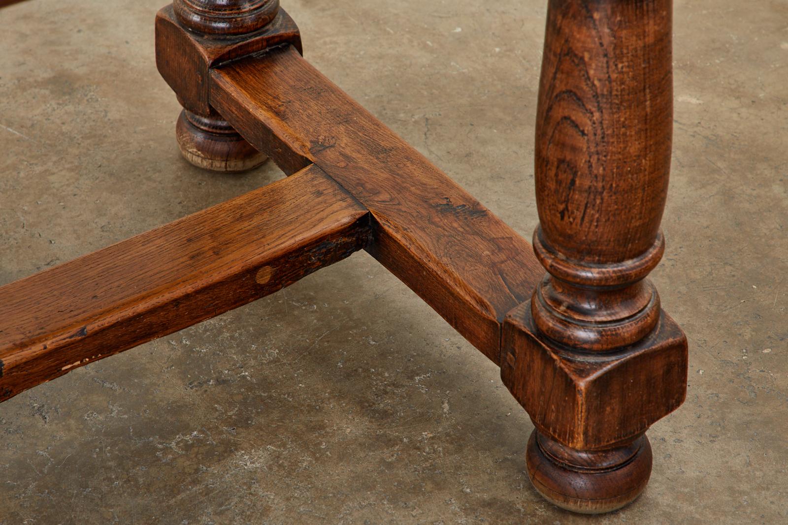 19th Century Country French Chestnut Farmhouse Dining Table 8