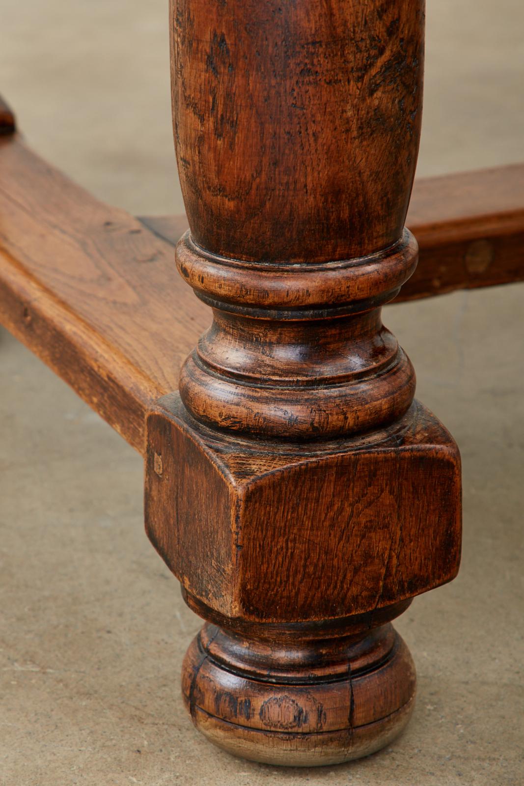 19th Century Country French Chestnut Farmhouse Dining Table 12