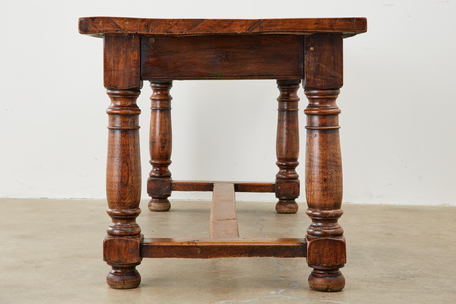 19th Century Country French Chestnut Farmhouse Dining Table 2