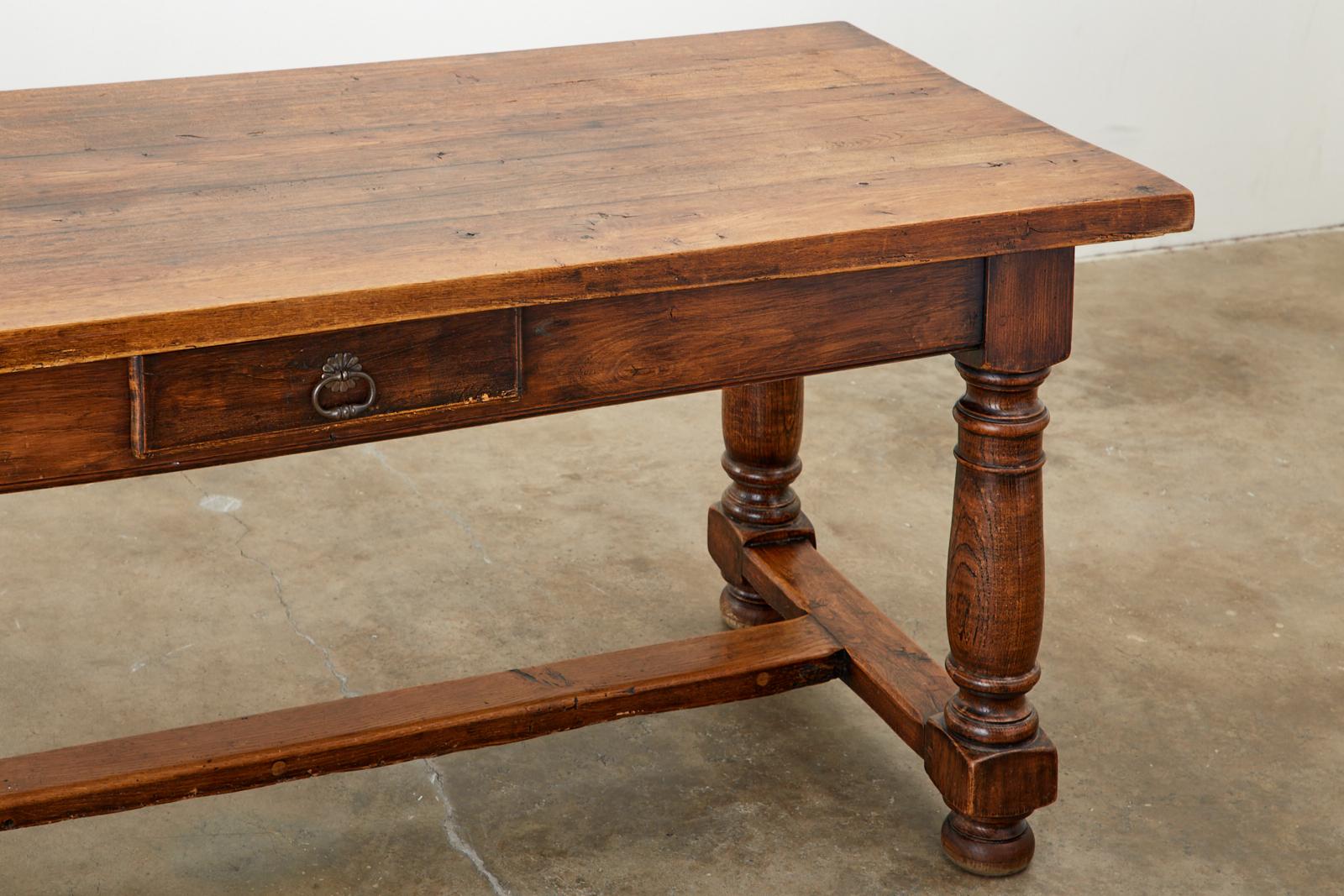 19th Century Country French Chestnut Farmhouse Dining Table 5
