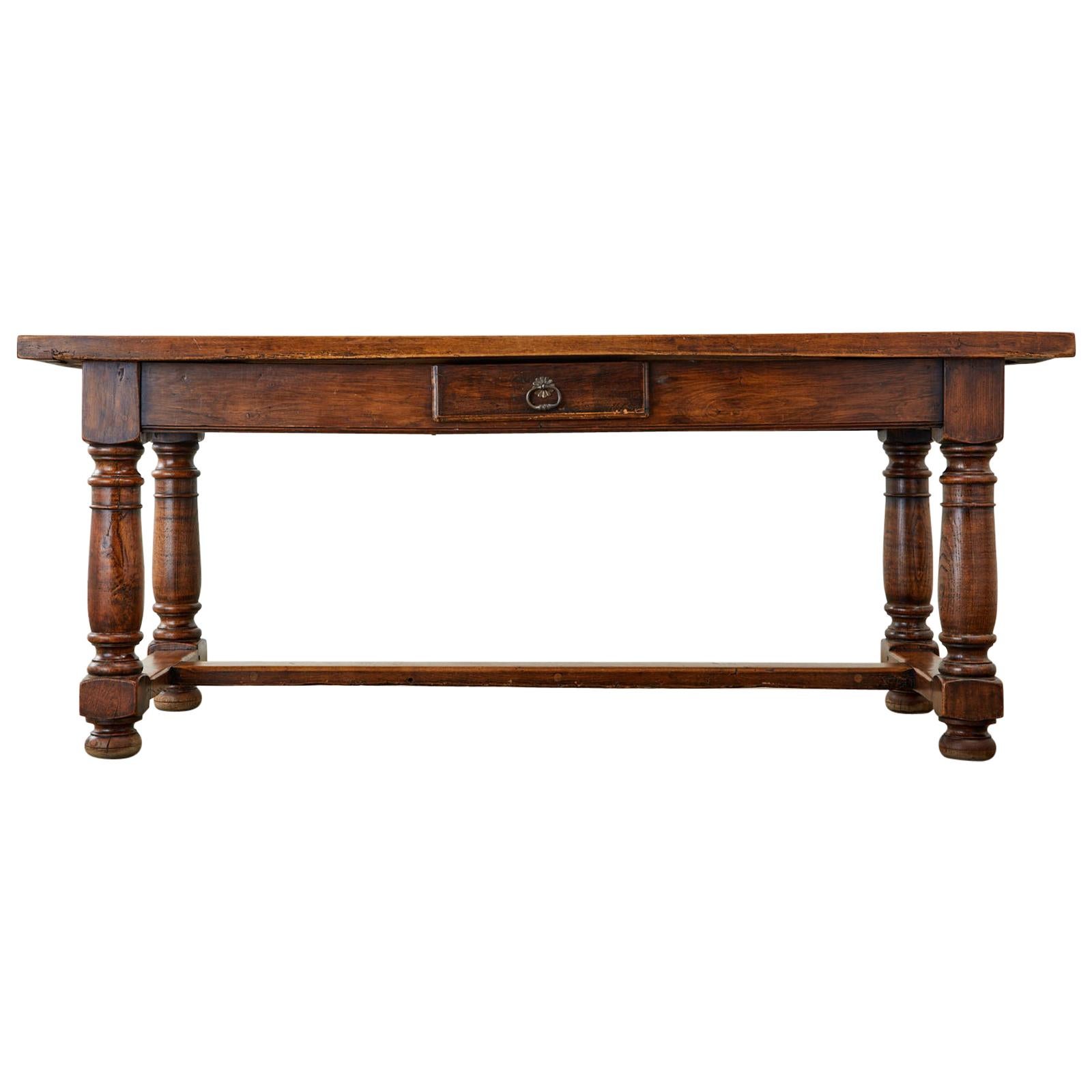 19th Century Country French Chestnut Farmhouse Dining Table