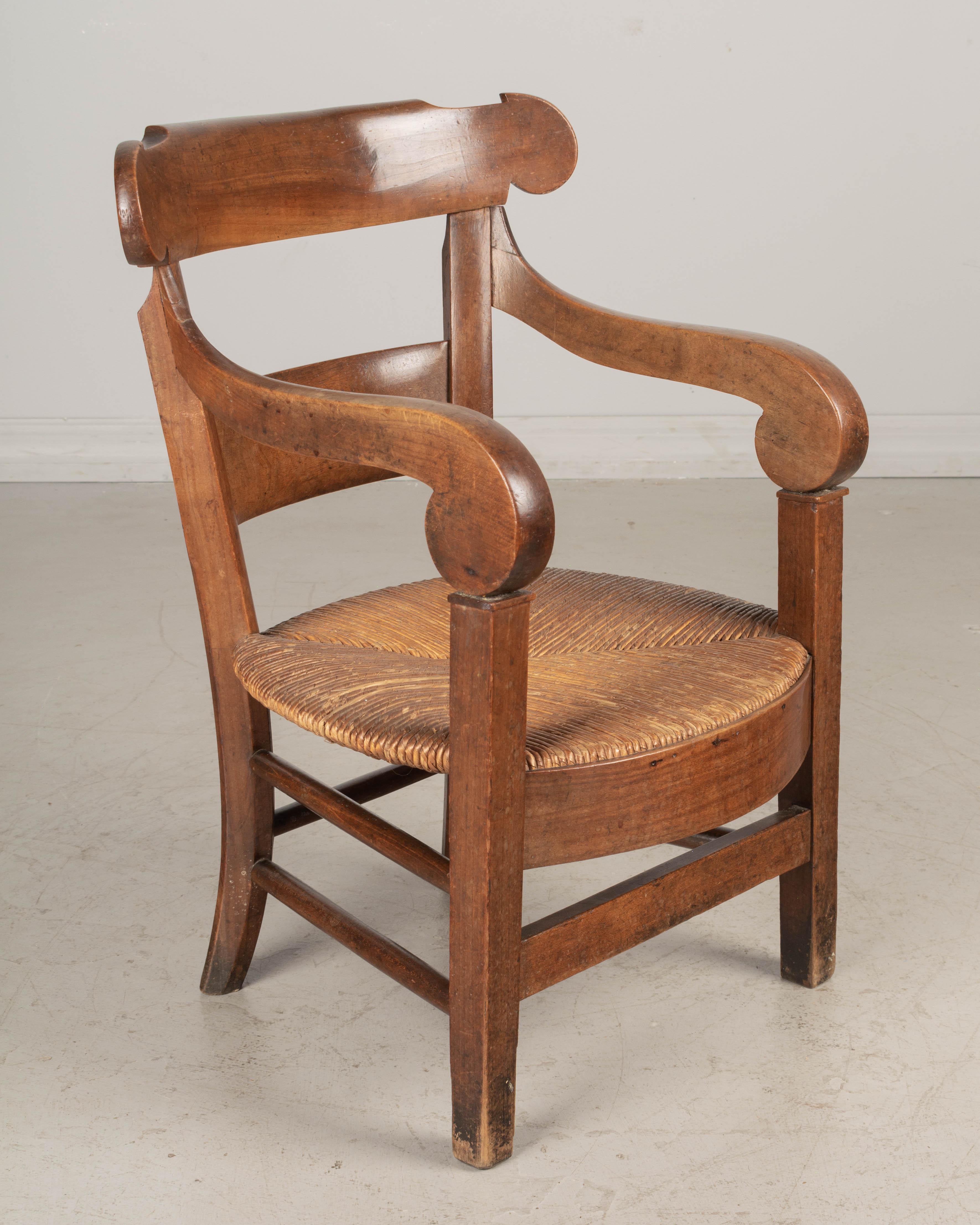 Hand-Crafted 19th Century Country French Child's Chair For Sale