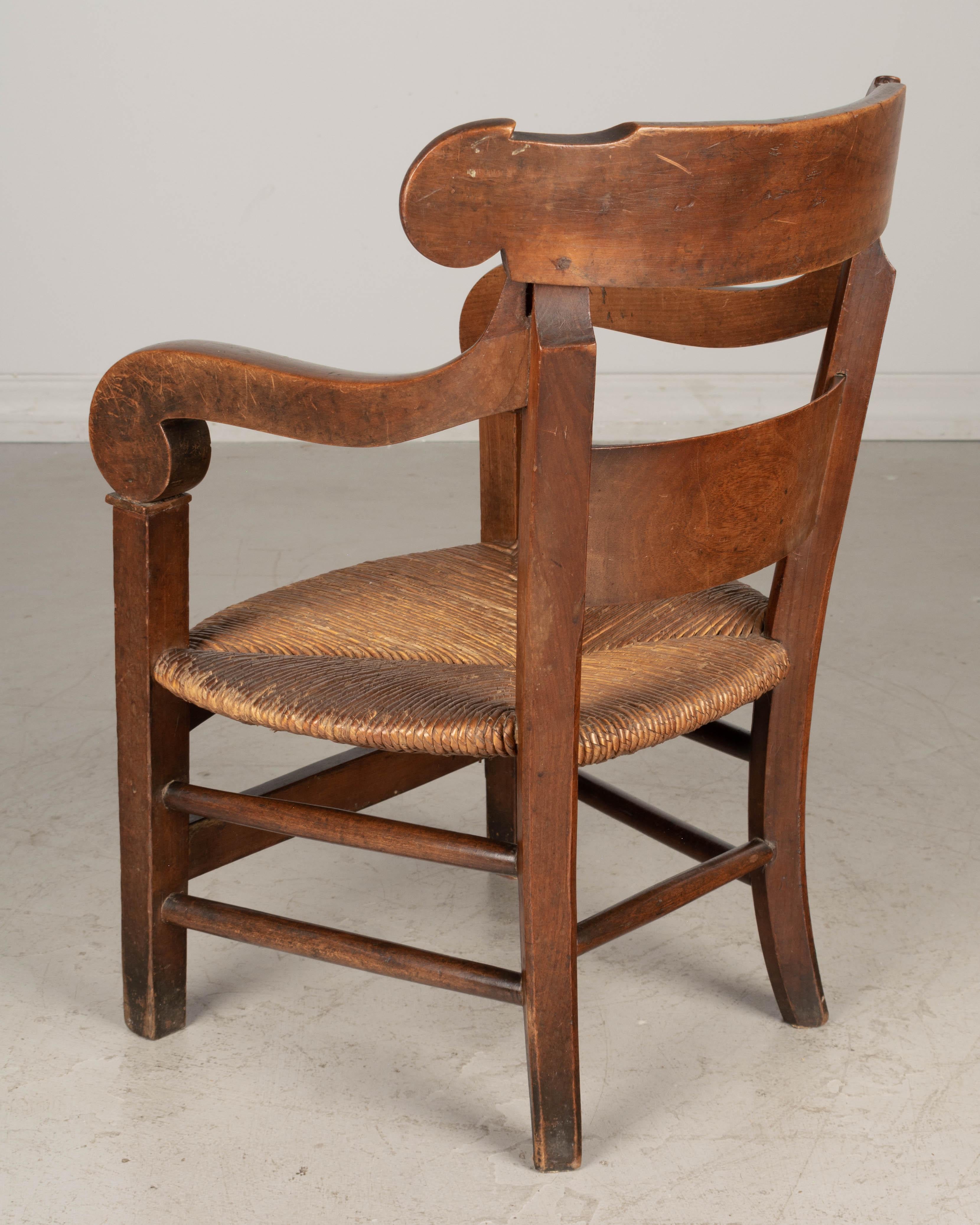 Rush 19th Century Country French Child's Chair For Sale