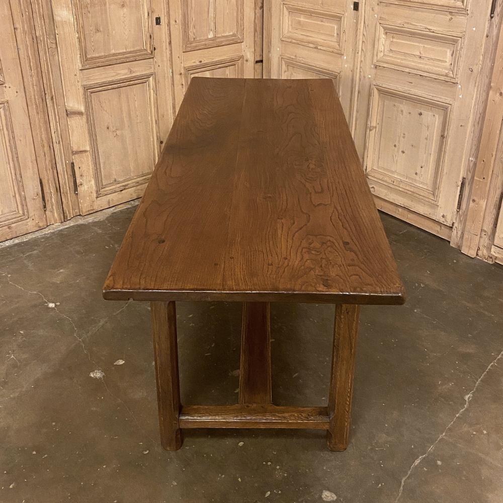 19th Century Country French Desk, Farm Table with Sliding Drawers 4