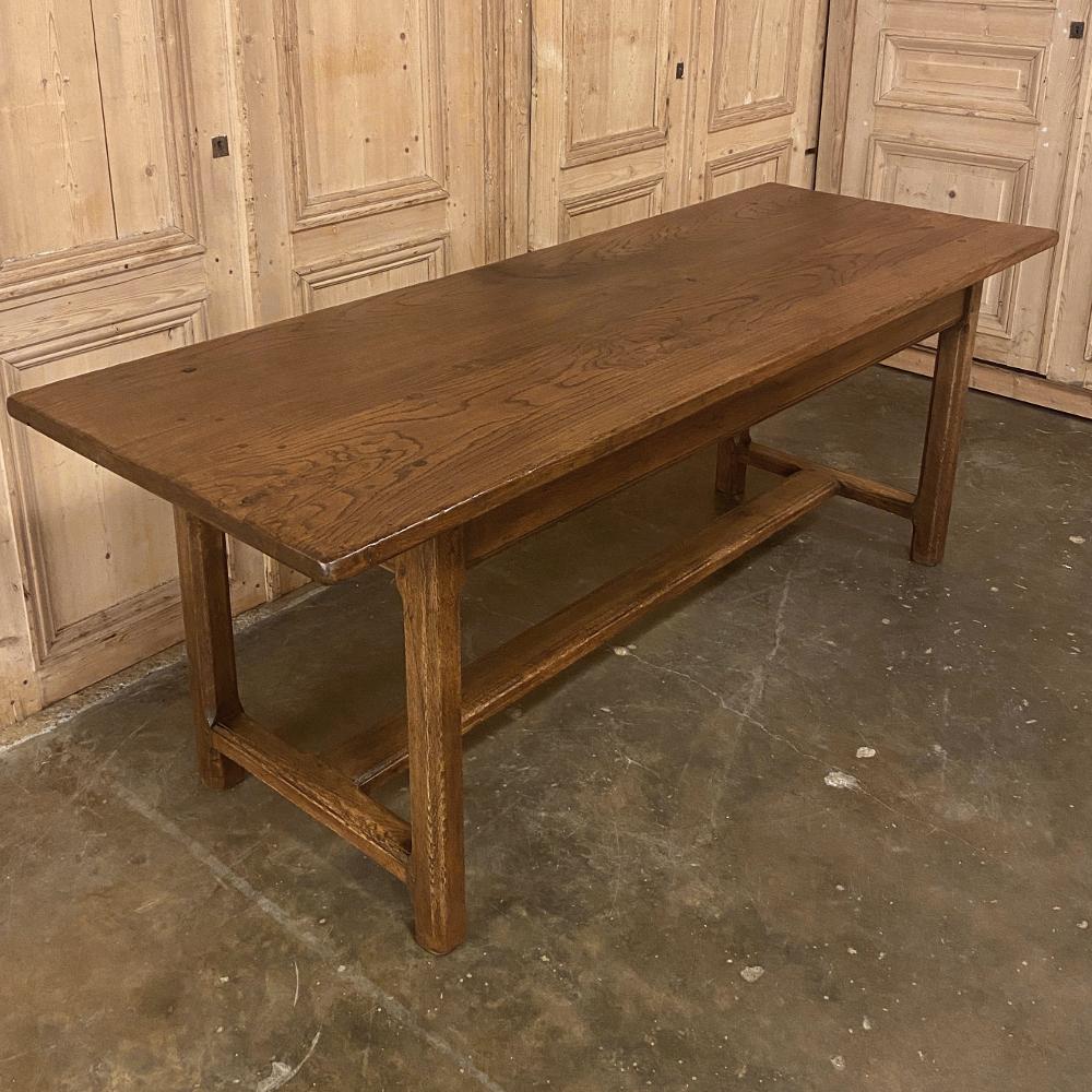 19th Century Country French Desk, Farm Table with Sliding Drawers 5