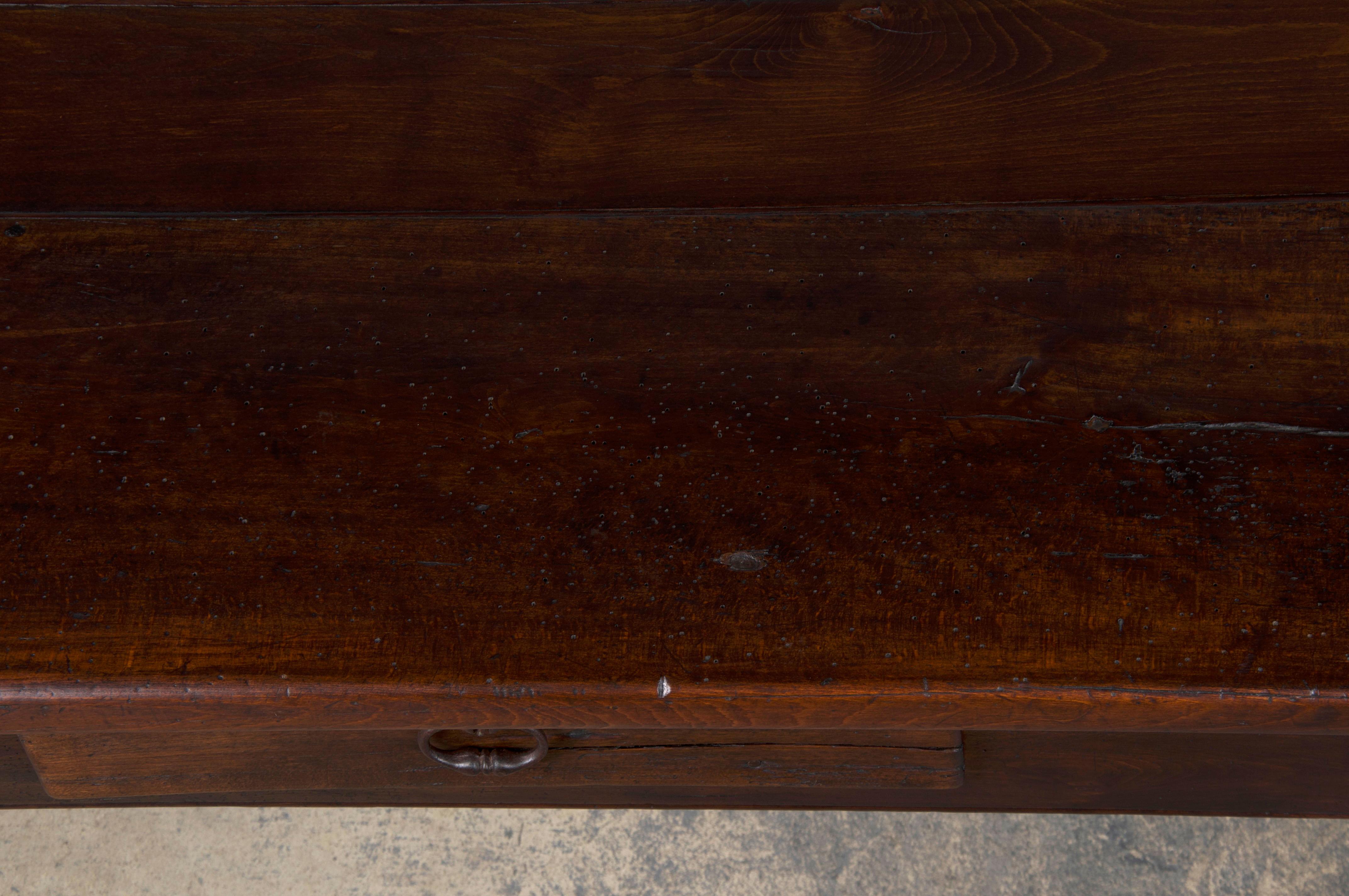 19th Century Country French Farmhouse Harvest Table In Good Condition In Astoria, NY