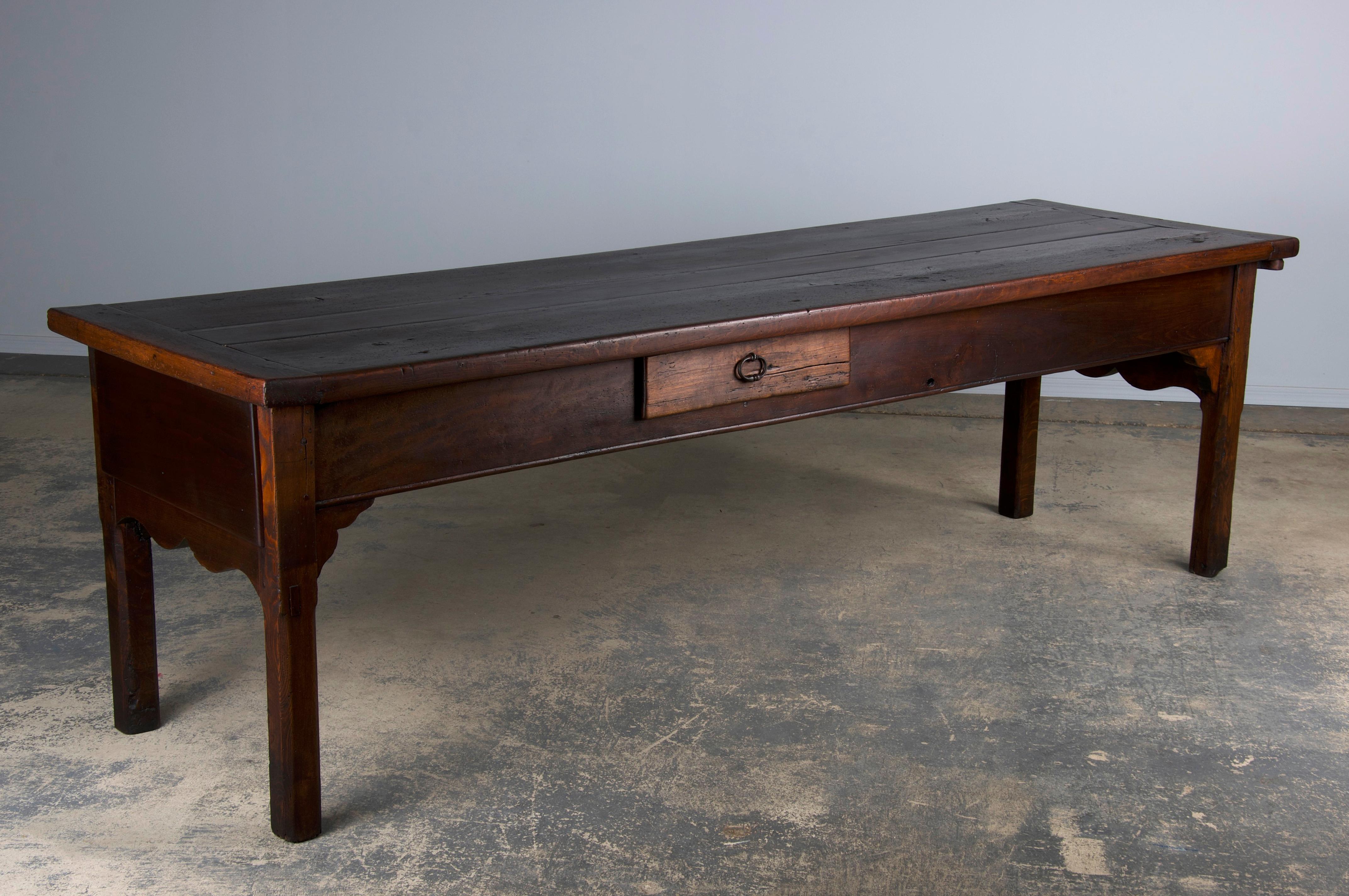 Oak 19th Century Country French Farmhouse Harvest Table