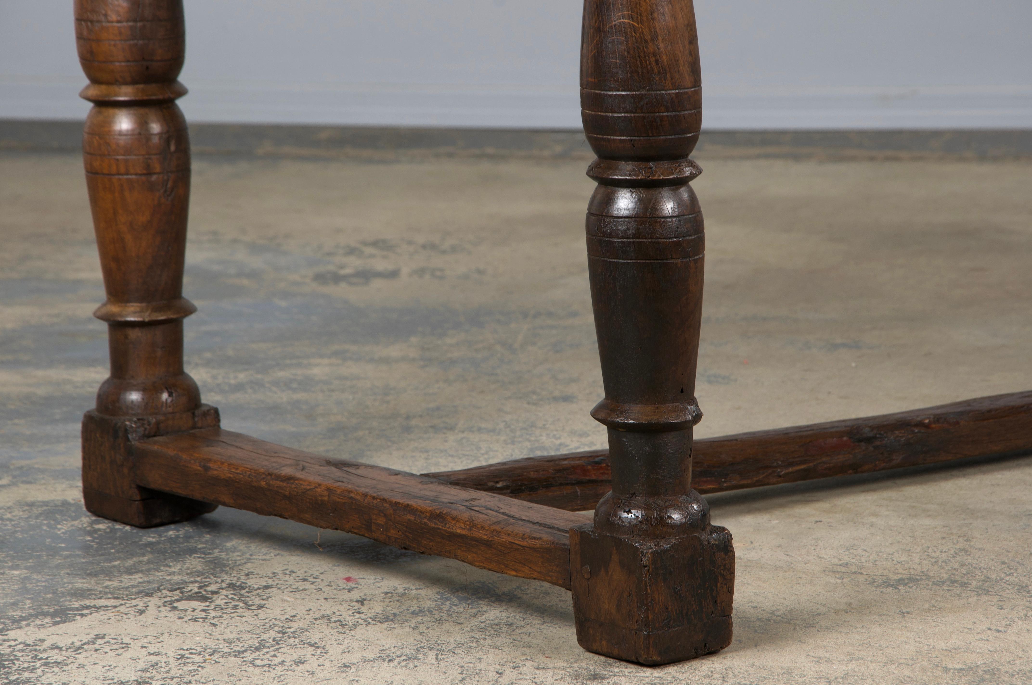 19th Century Country French Farmhouse Oak Trestle Dining Table 6