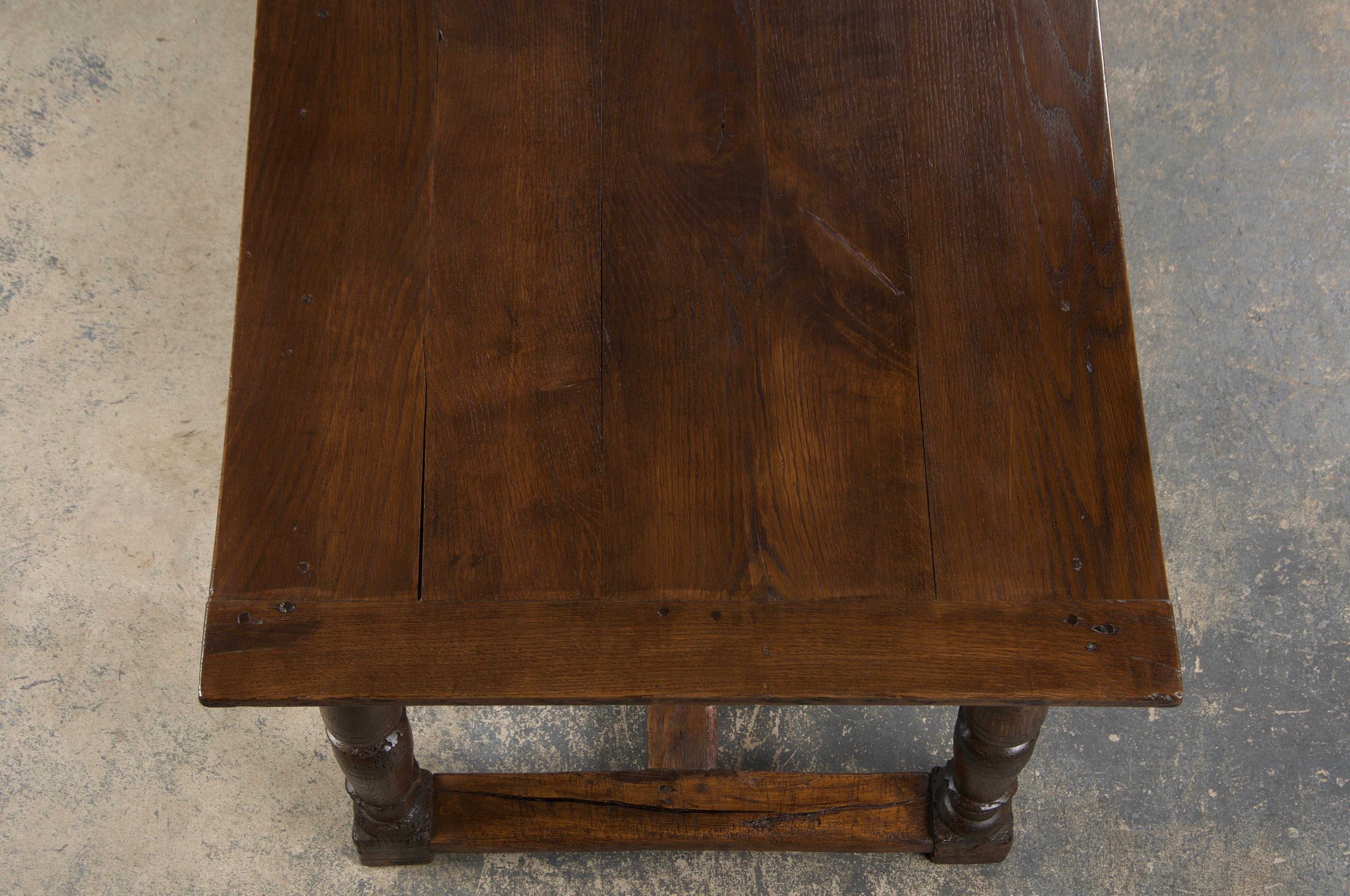 19th Century Country French Farmhouse Oak Trestle Dining Table 10