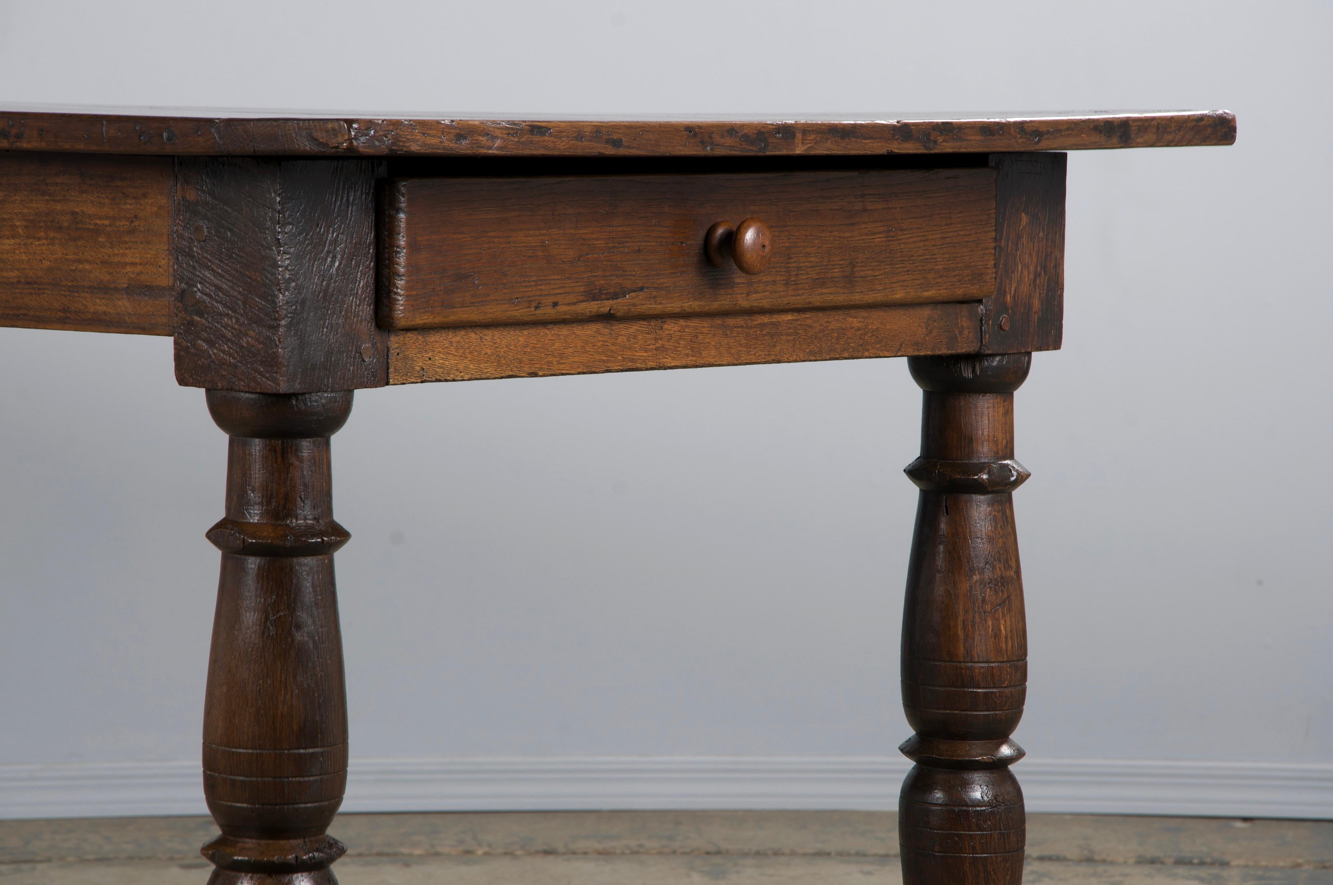 19th Century Country French Farmhouse Oak Trestle Dining Table 13