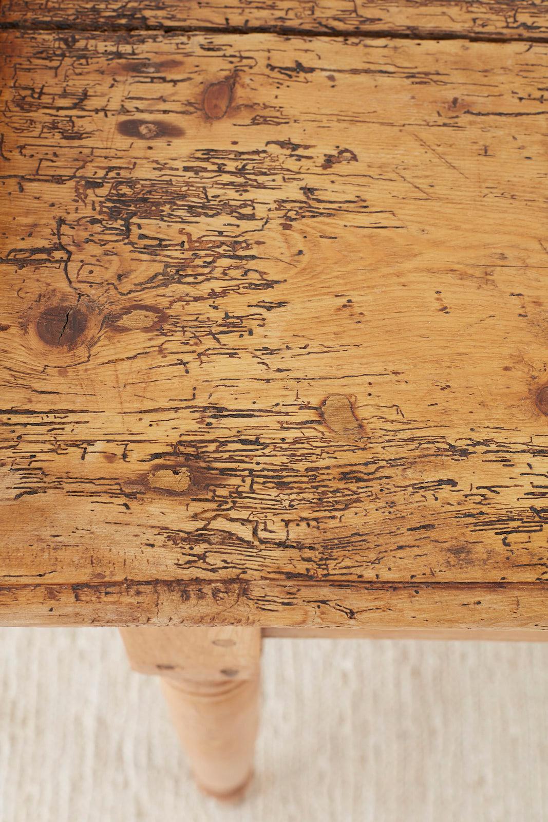 19th Century Country French Farmhouse Pine Server Sideboard 3