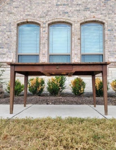 19th Century Country French Farmhouse Plank Top Table