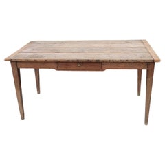 19th Century Country French Farmhouse Plank Top Table