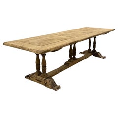Table de tréteau de ferme française du 19ème siècle