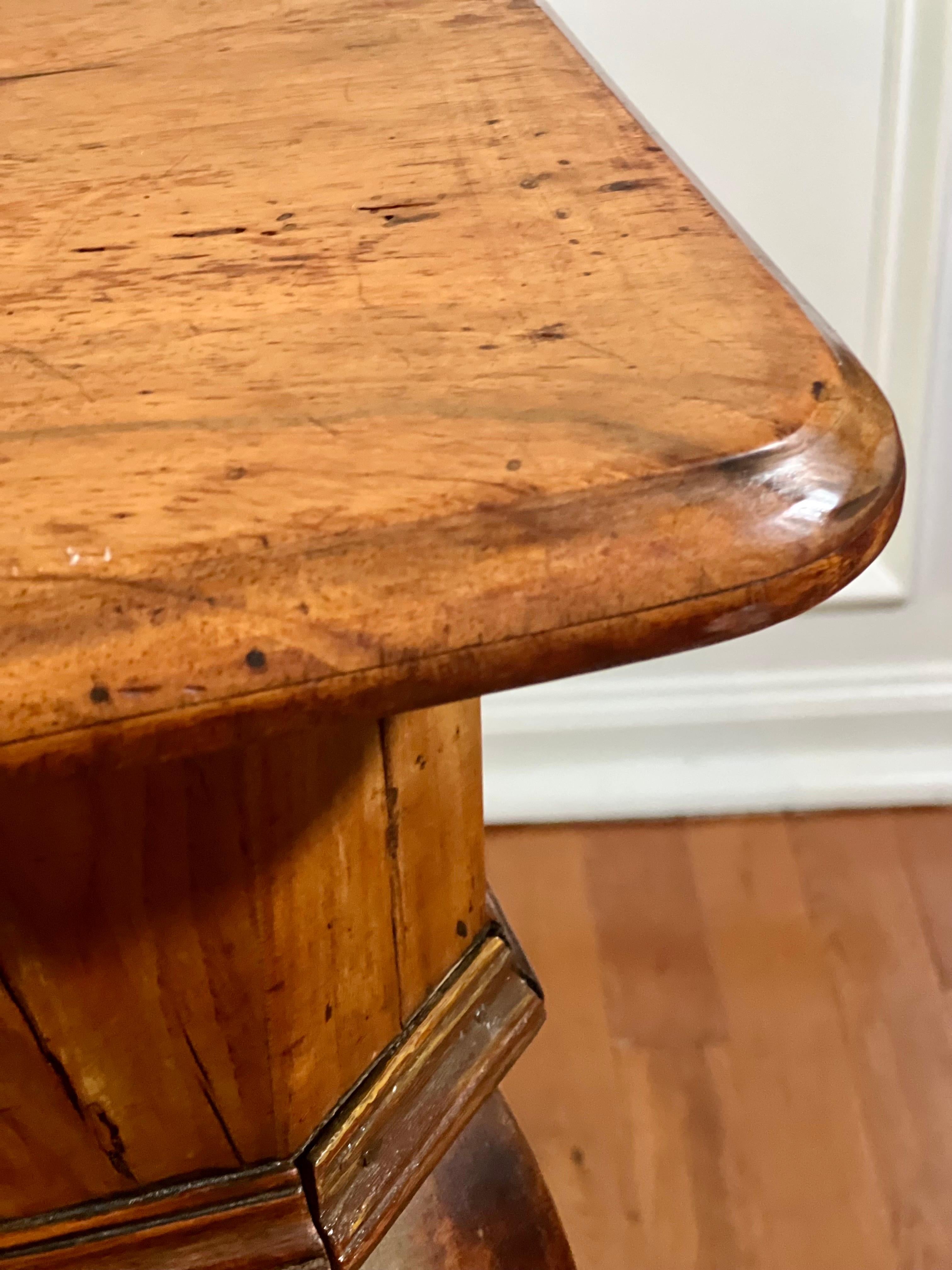 19th Century Country French Farmhouse Walnut Work Table For Sale 10