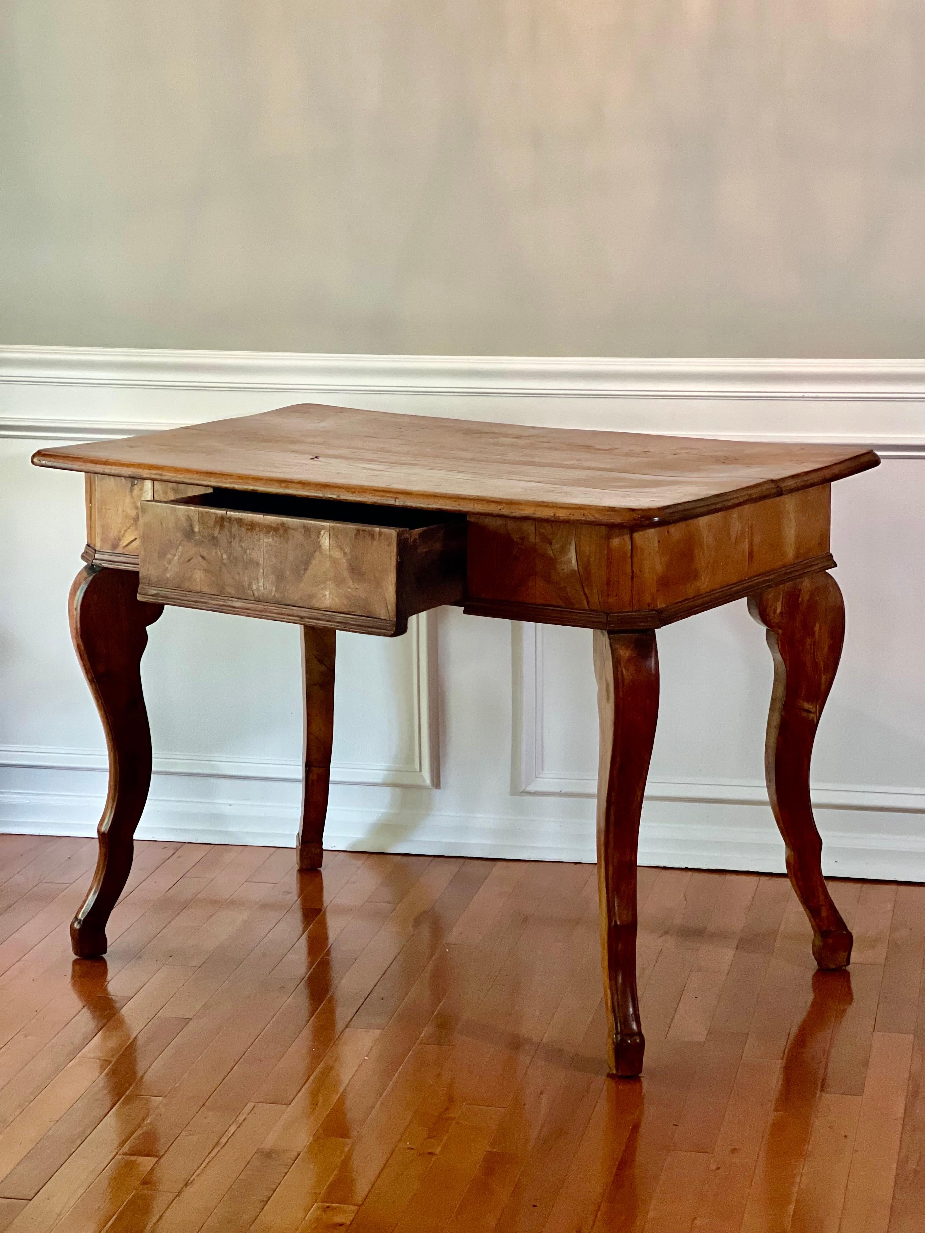 Louis XV 19th Century Country French Farmhouse Walnut Work Table For Sale