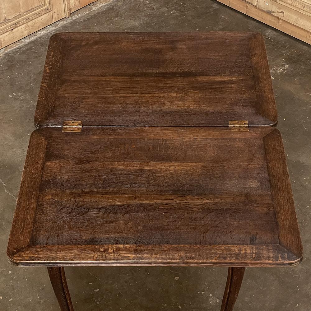 19th Century Country French Flip-Top Side Table ~ Game Table For Sale 3