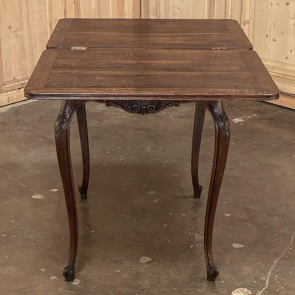 19th Century Country French Flip-Top Side Table ~ Game Table For Sale 4