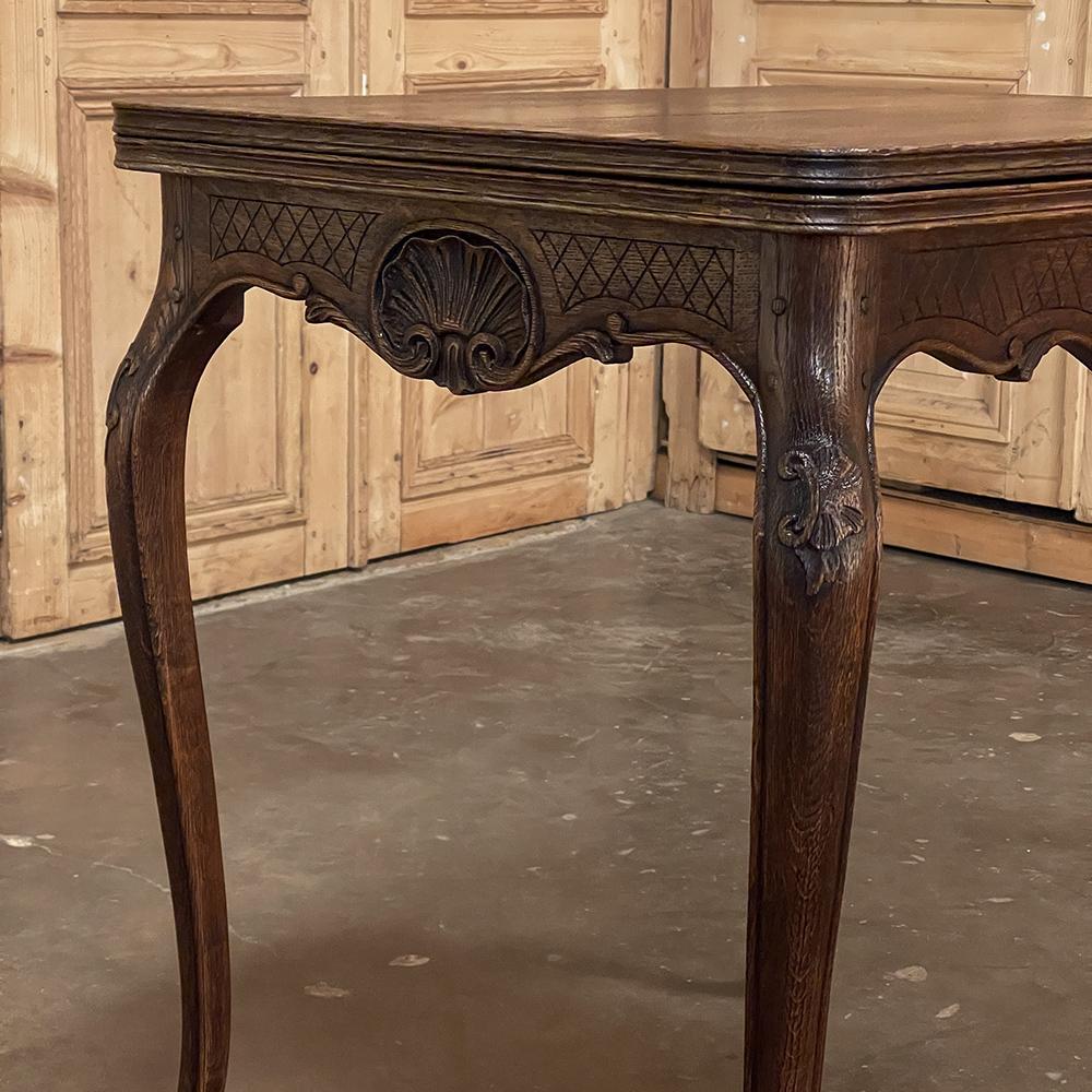 19th Century Country French Flip-Top Side Table ~ Game Table For Sale 5