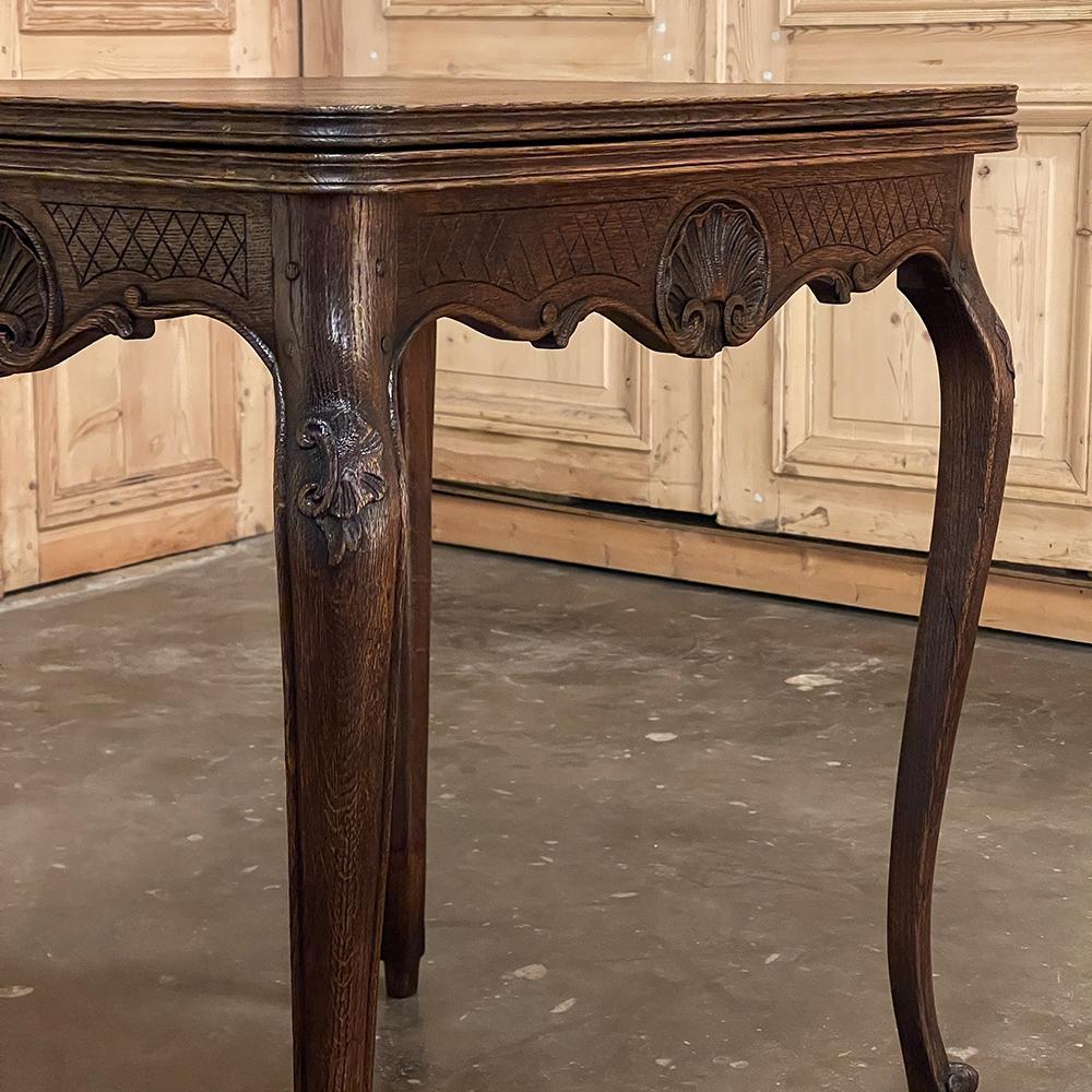 19th Century Country French Flip-Top Side Table ~ Game Table For Sale 6