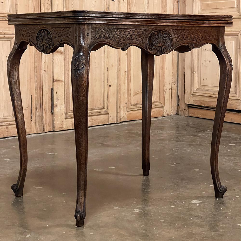 19th Century Country French Flip-Top Side Table ~ Game Table For Sale 9