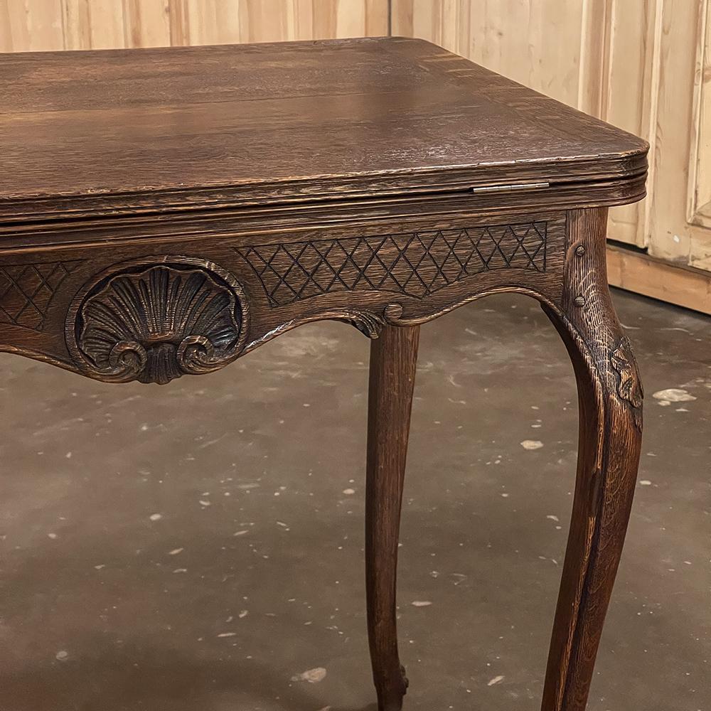 19th Century Country French Flip-Top Side Table ~ Game Table For Sale 11