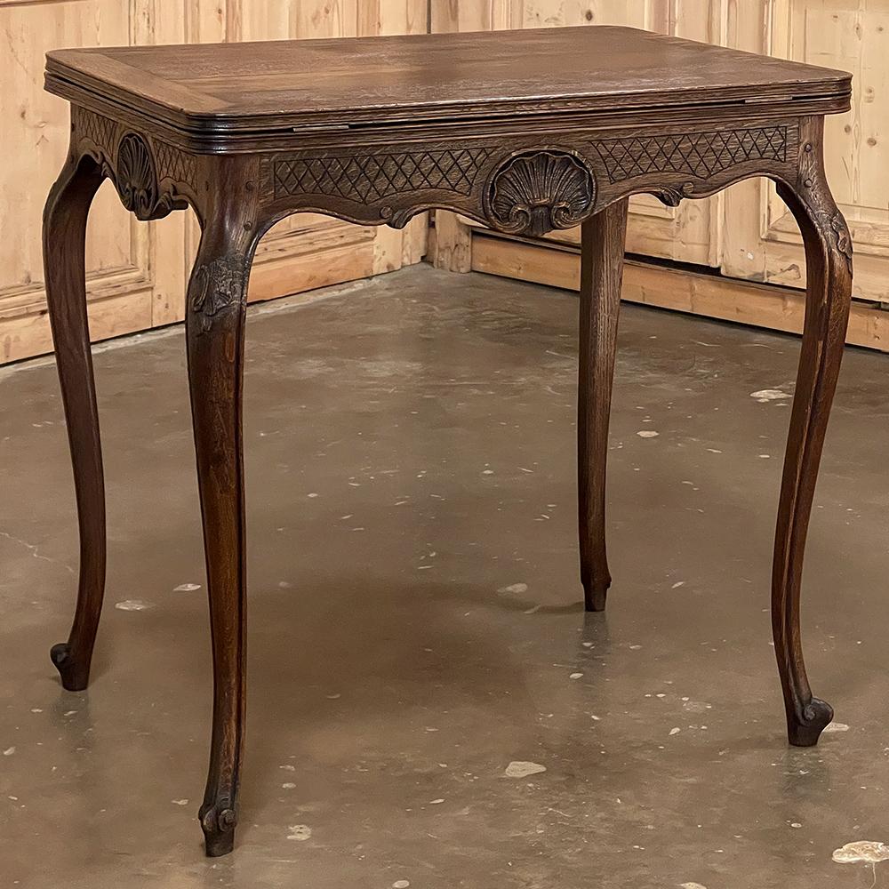 19th Century Country French Flip-Top Side Table ~ Game Table For Sale 12