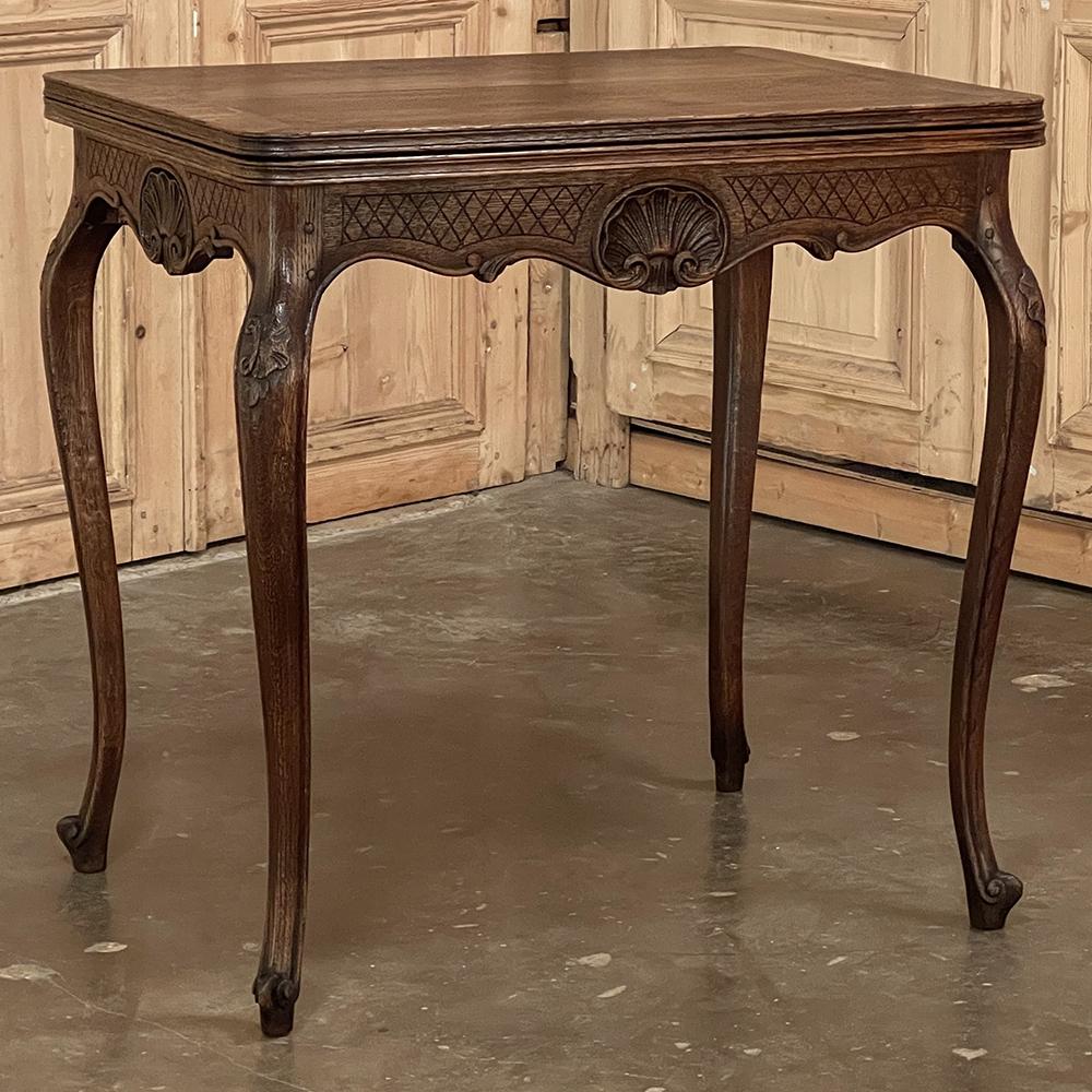 Late 19th Century 19th Century Country French Flip-Top Side Table ~ Game Table For Sale