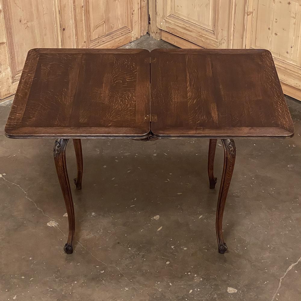 19th Century Country French Flip-Top Side Table ~ Game Table For Sale 1