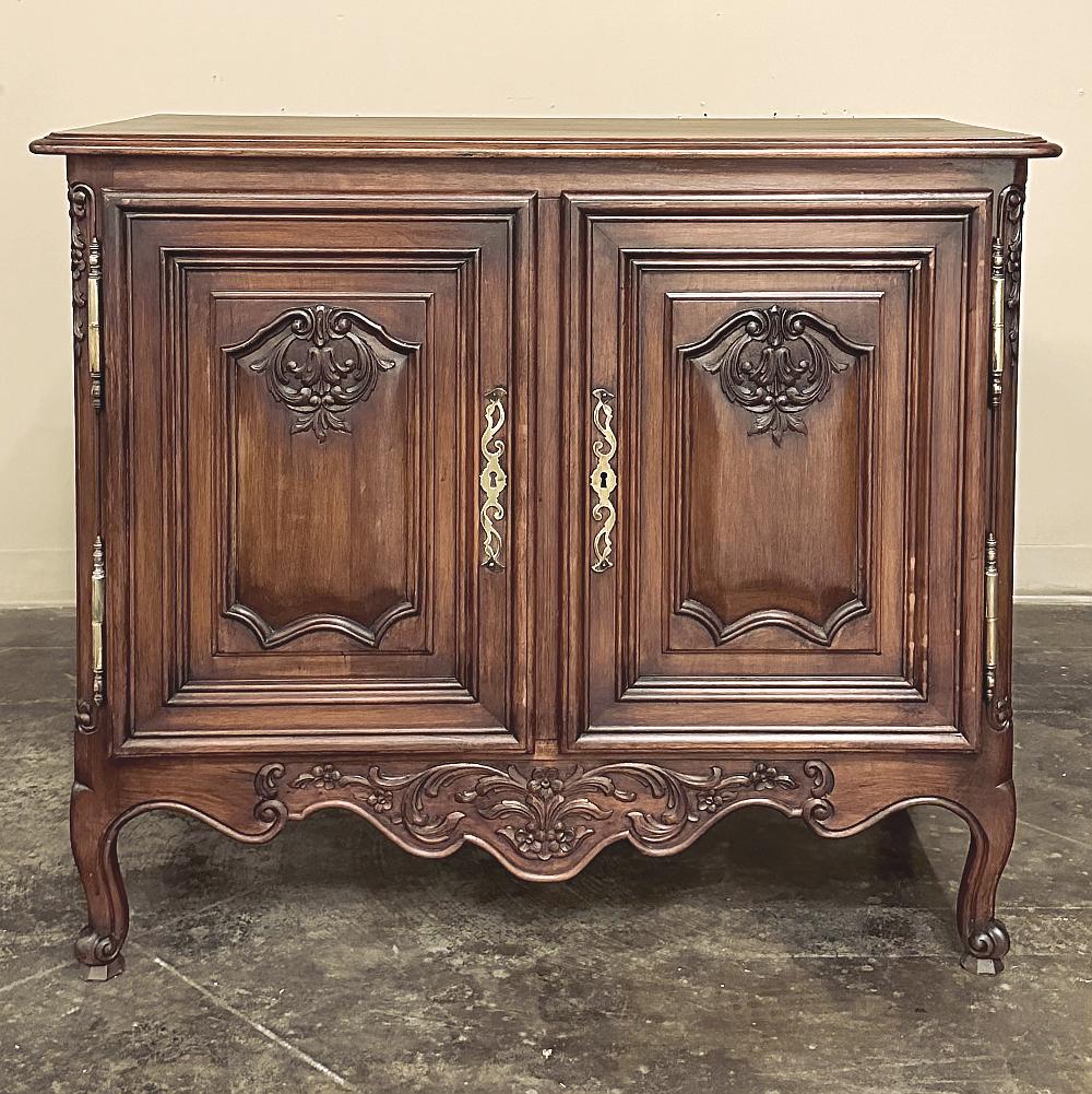 Hand-Carved 19th Century Country French Fruitwood Credenza For Sale