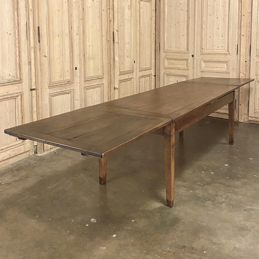 19th Century Country French Fruitwood Draw-Leaf Banquet Table 4