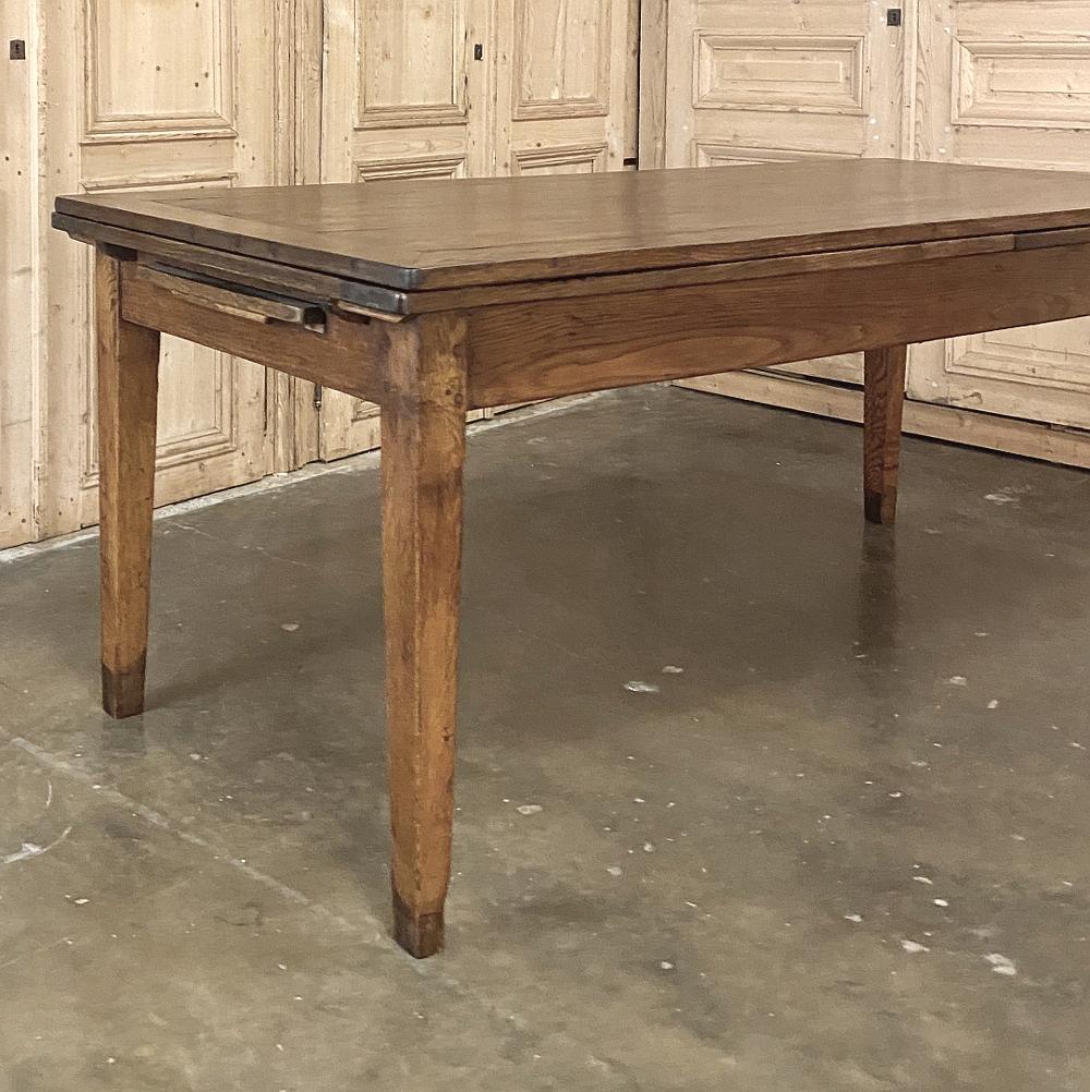 19th Century Country French Fruitwood Draw-Leaf Banquet Table 5