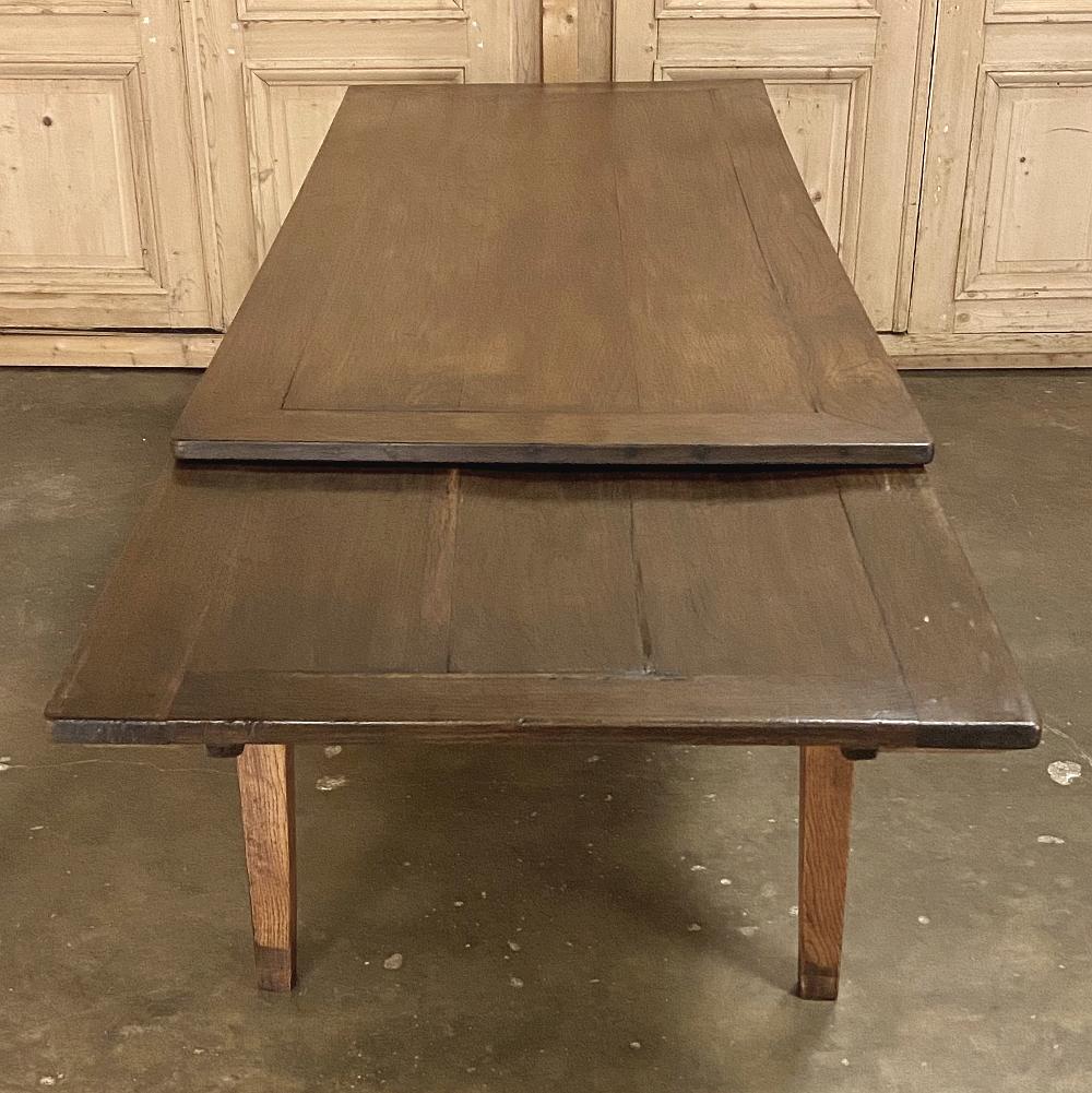 19th Century Country French Fruitwood Draw-Leaf Banquet Table 2