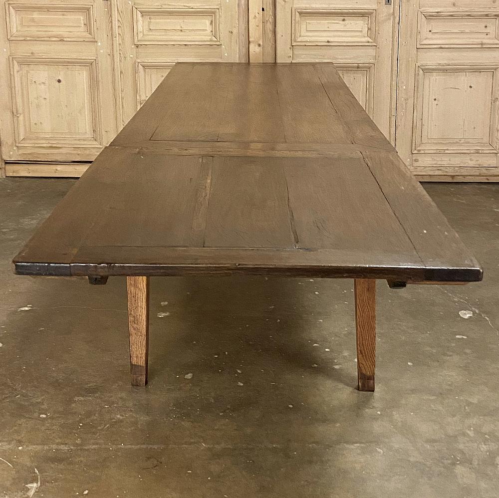 19th Century Country French Fruitwood Draw-Leaf Banquet Table 3