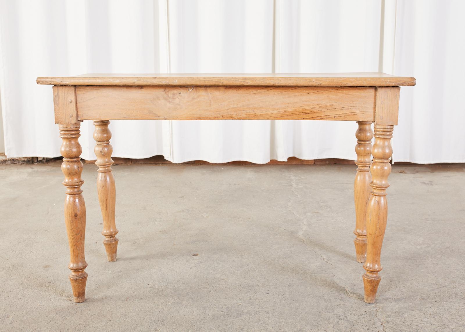 19th Century Country French Fruitwood Farmhouse Console Table For Sale 9