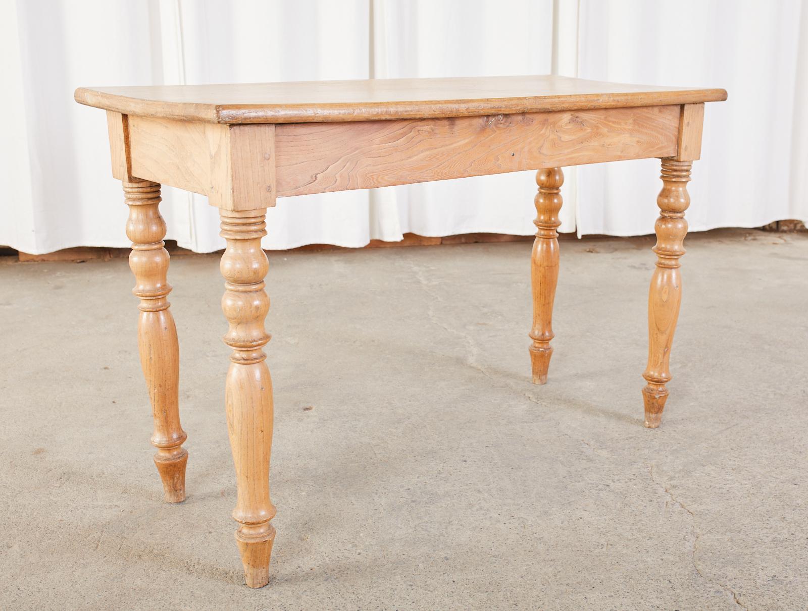 19th Century Country French Fruitwood Farmhouse Console Table For Sale 5