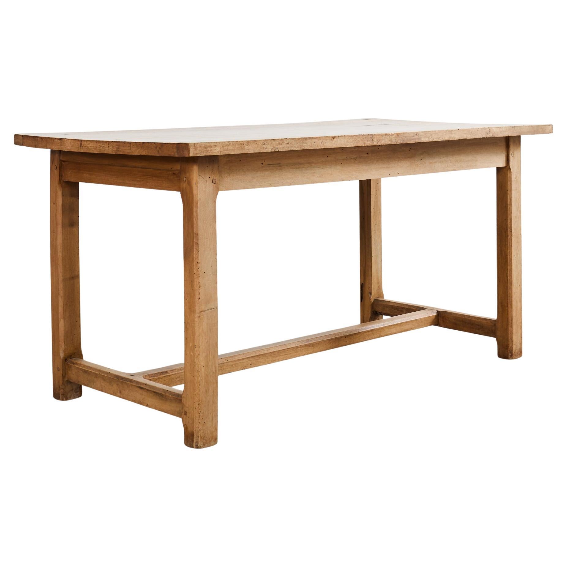 19th Century Country French Fruitwood Farmhouse Dining Table