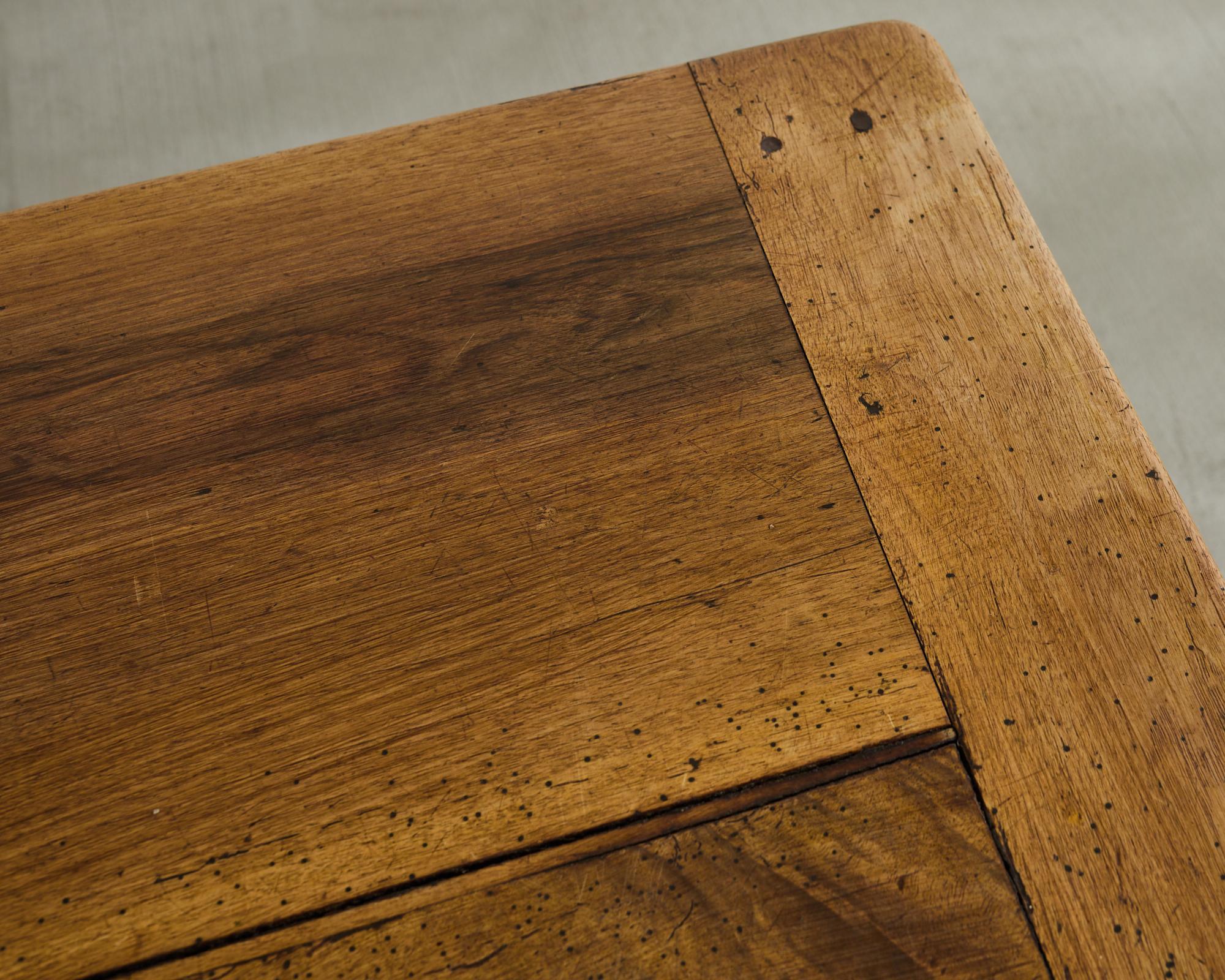Mesa de comedor de caballete de granja francesa de madera de frutal del siglo XIX en venta 7