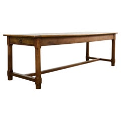 19th Century Country French Fruitwood Farmhouse Trestle Dining Table