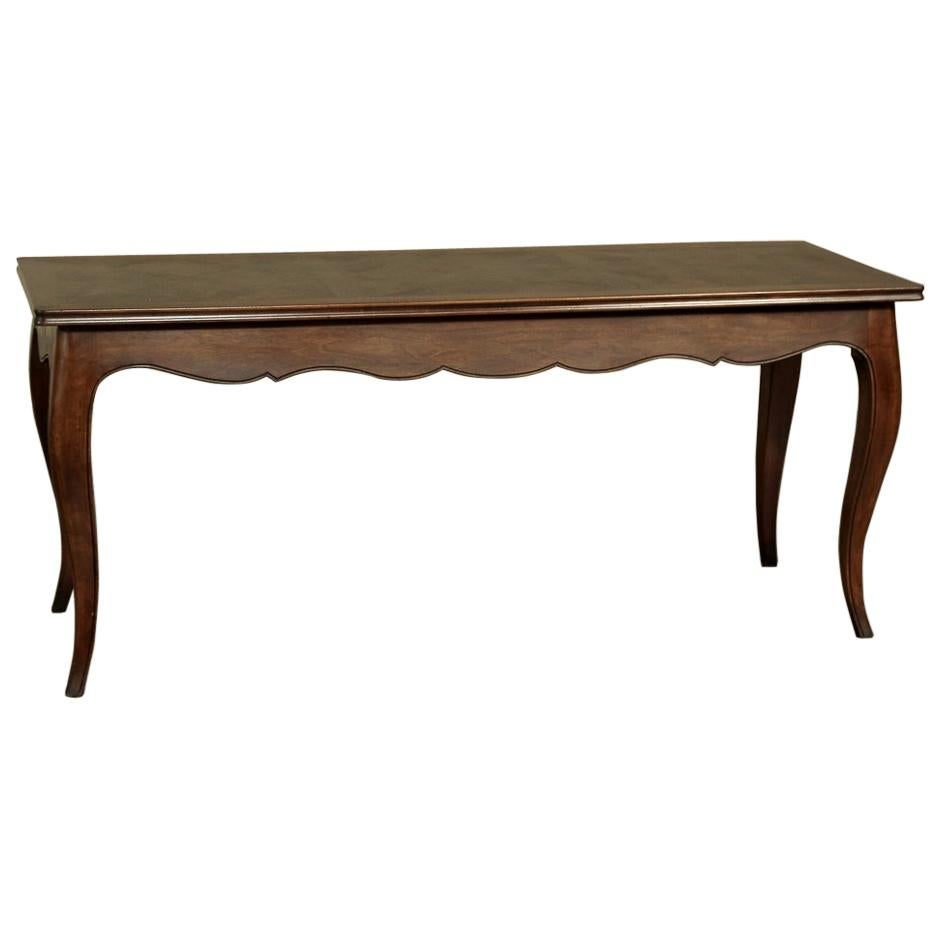 20th Century Carved Wood Round Sofa Table with Chinoiserie Decoration