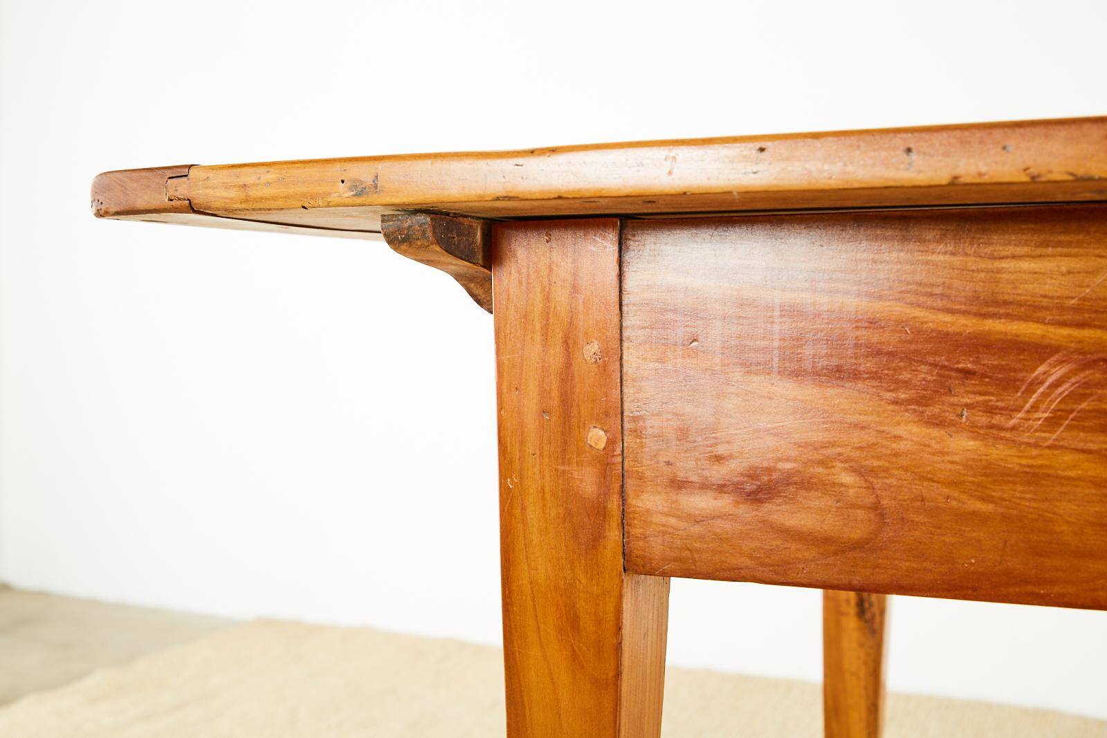 19th Century Country French Fruitwood Writing Table Desk 7