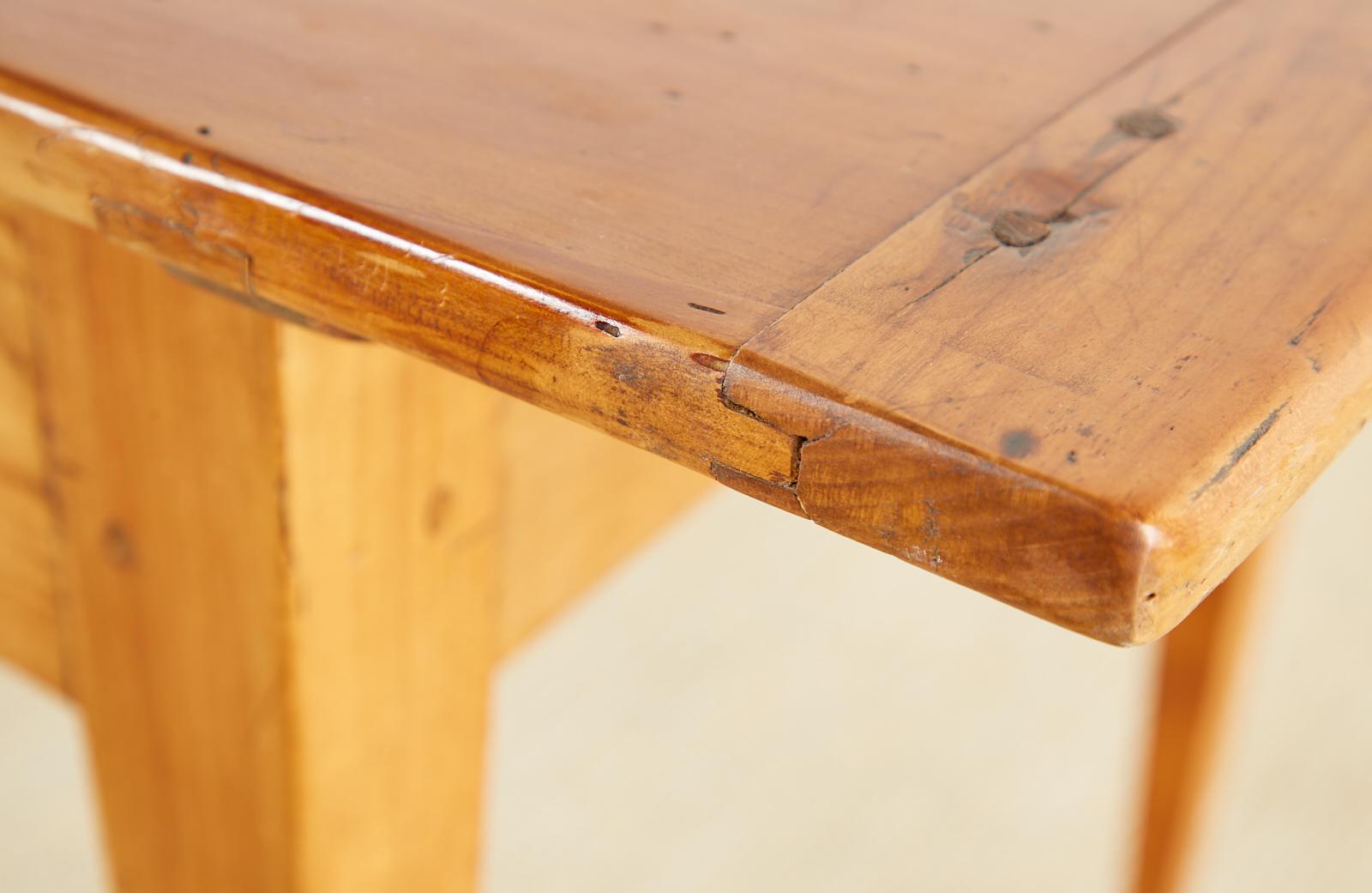 19th Century Country French Fruitwood Writing Table Desk 8