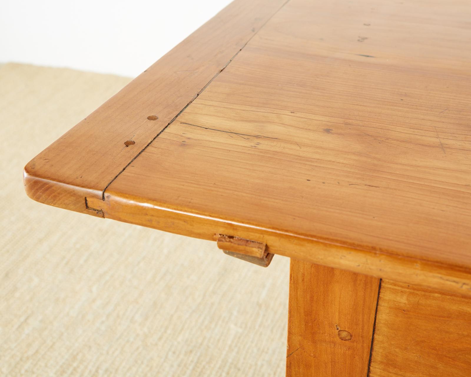 19th Century Country French Fruitwood Writing Table Desk 3