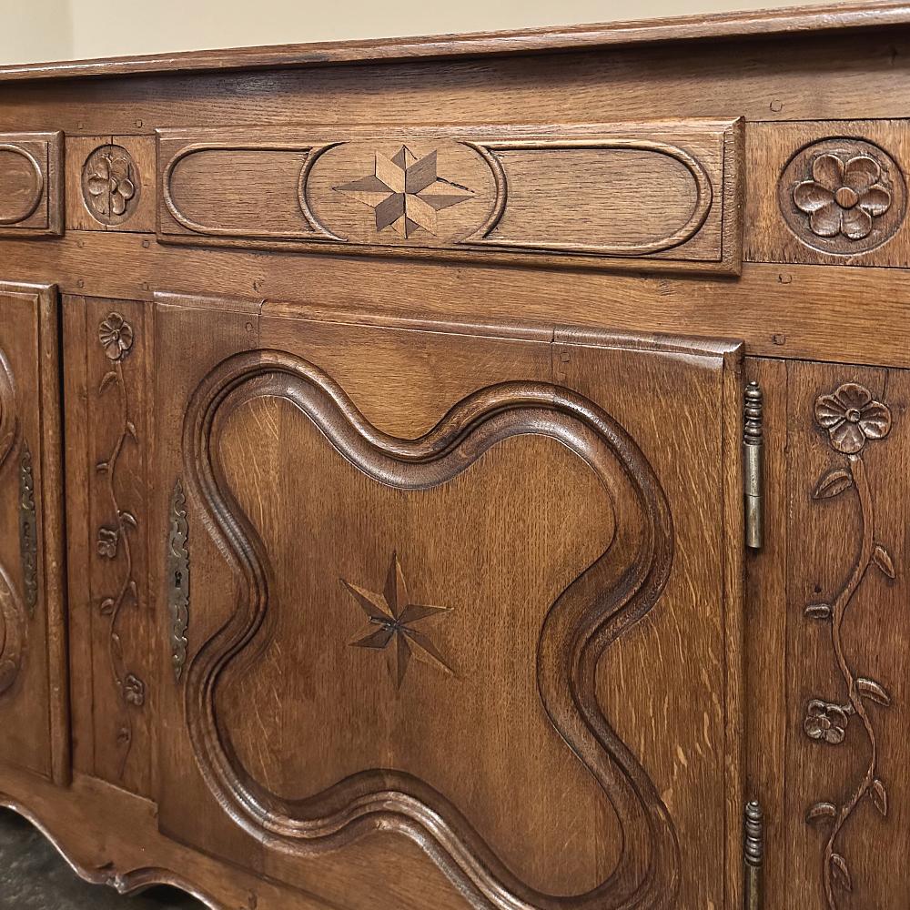 19th Century Country French Inlaid Buffet For Sale 8
