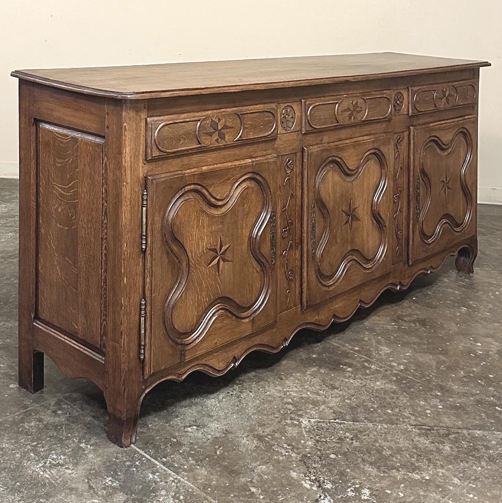 19th Century Country French Inlaid Buffet In Good Condition For Sale In Dallas, TX