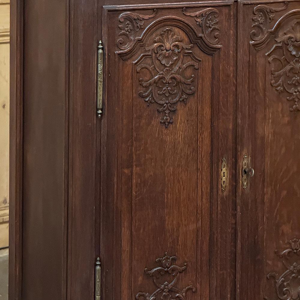 Hand-Carved 19th Century Country French Liegoise Confiturer ~ Cabinet For Sale