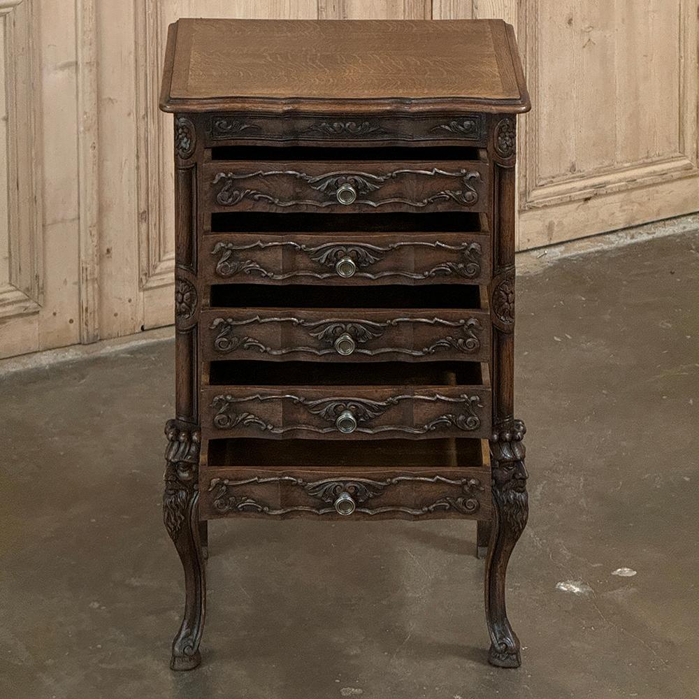 Late 19th Century 19th Century Country French Louis XIV Chiffoniere ~ Petite Commode For Sale