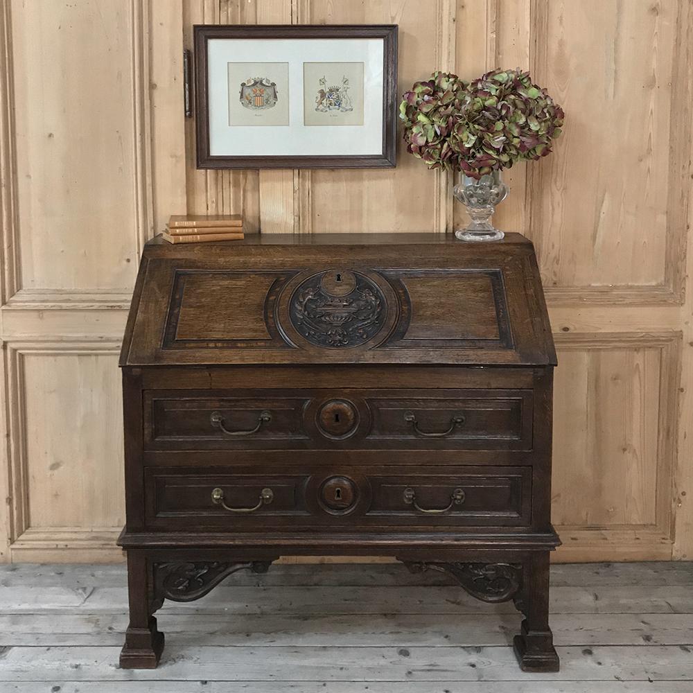 Hand-Carved 19th Century Country French Louis XIV Secretary